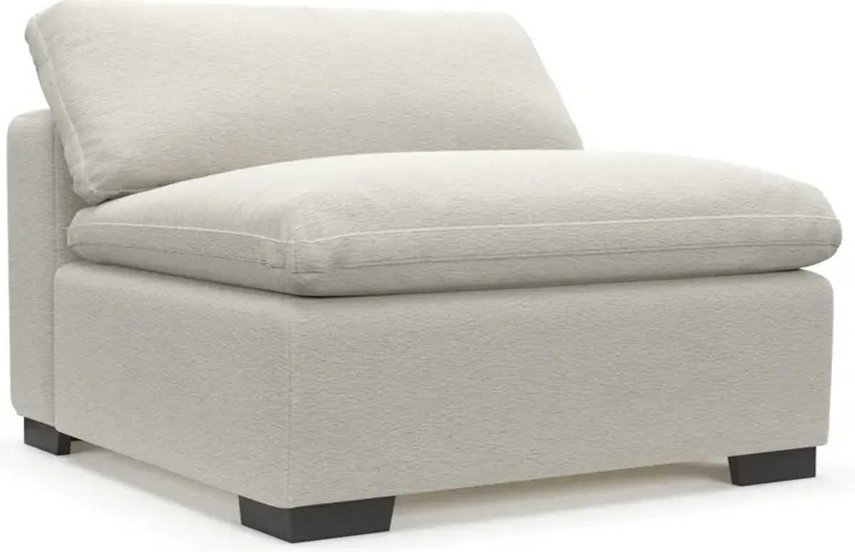 Plush Core Comfort Armless Chair - Living Large White