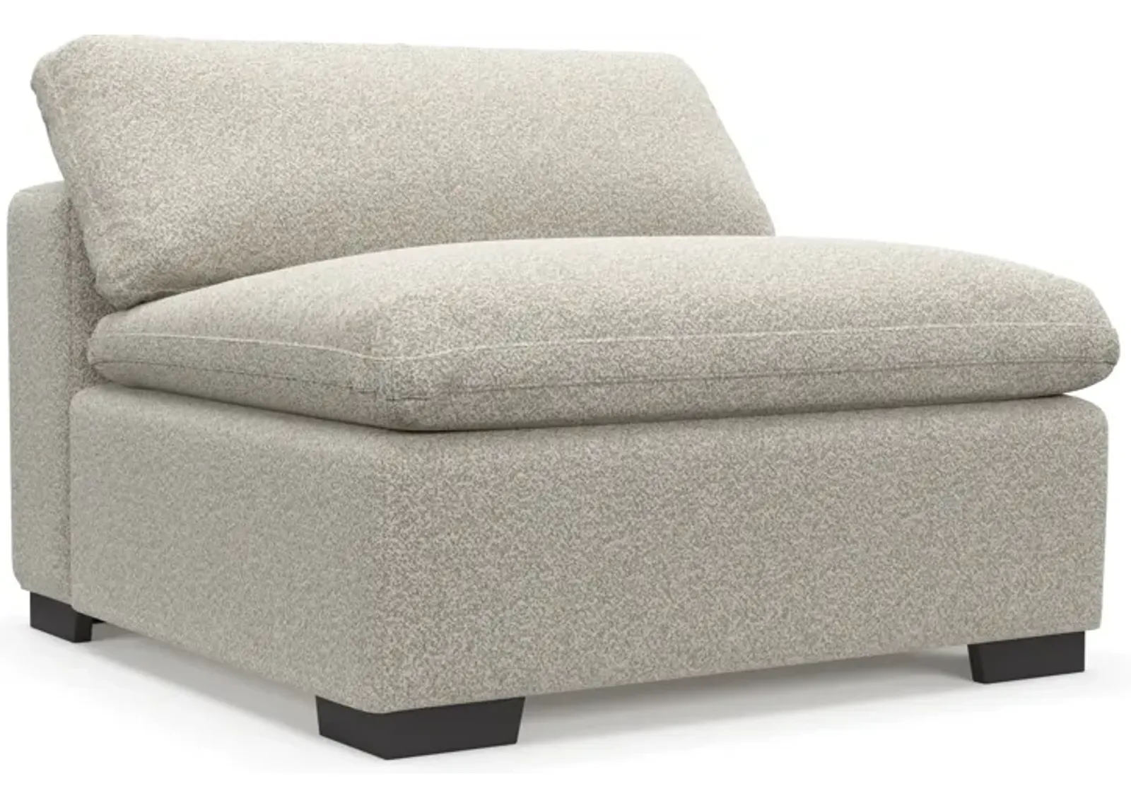 Plush Core Comfort Armless Chair - Muse Stone