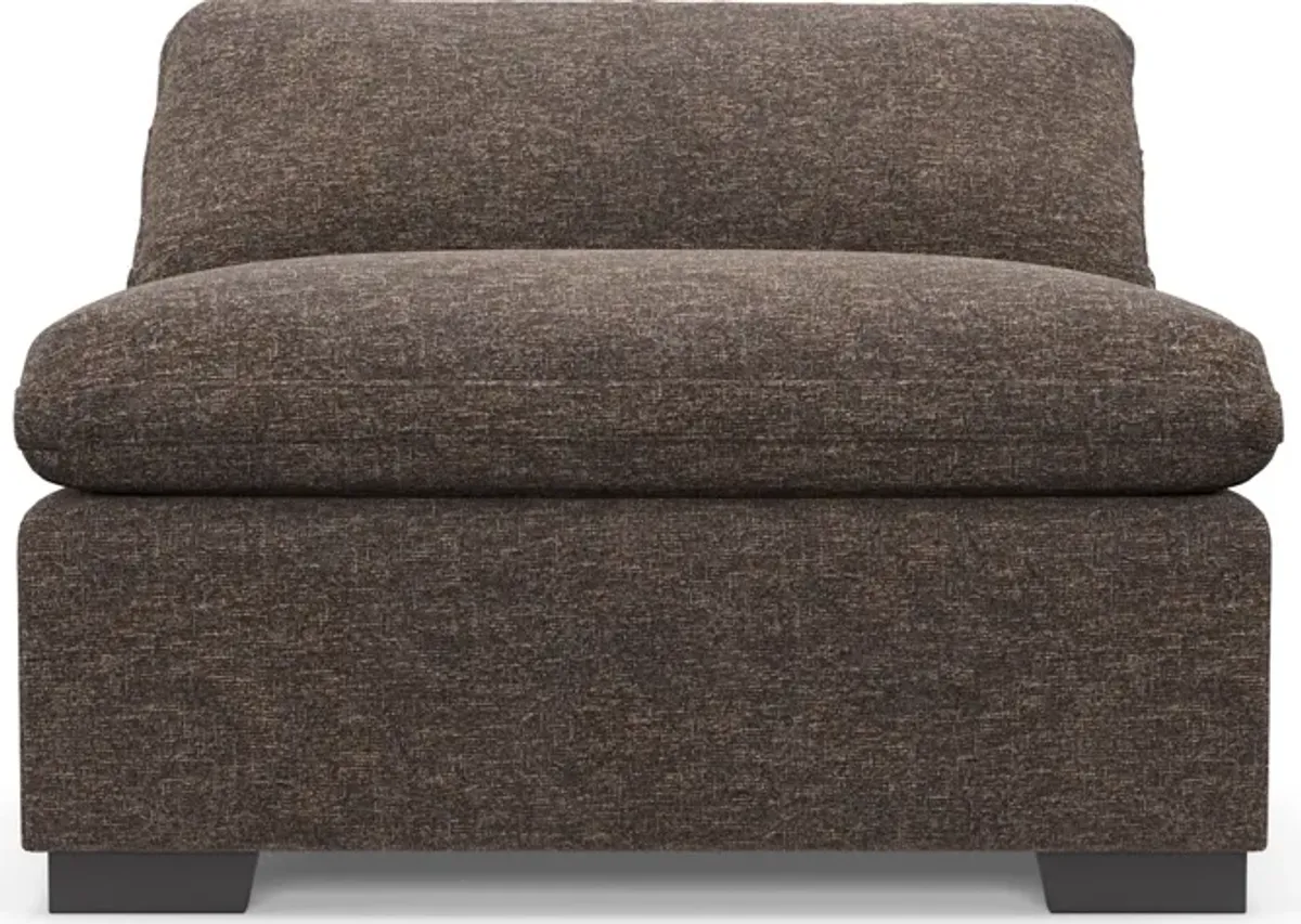 Plush Core Comfort Armless Chair - M Walnut