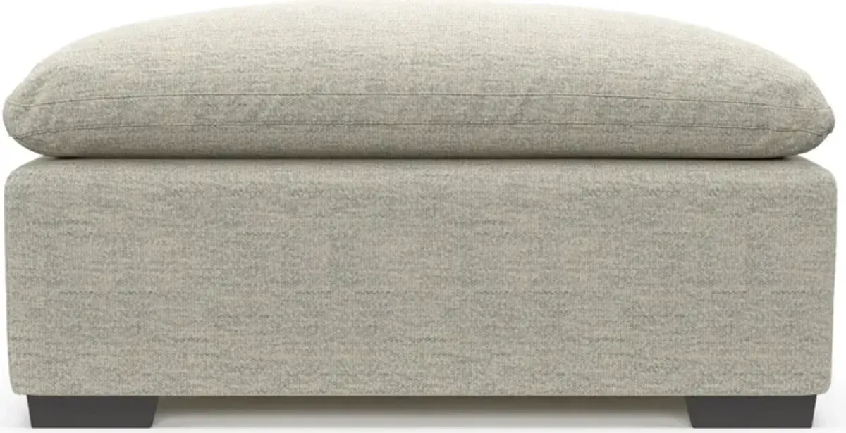 Plush Core Comfort Ottoman - Merino Chalk