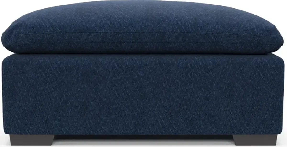 Plush Core Comfort Ottoman - Oslo Navy