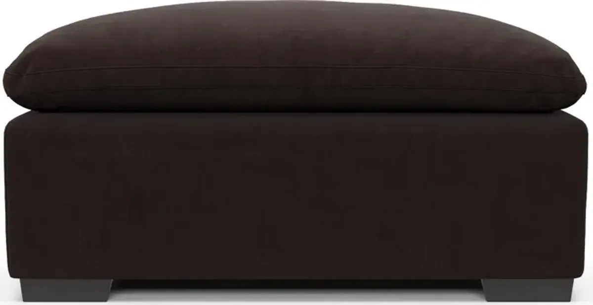 Plush Core Comfort Ottoman - Merrimac Dark Brown