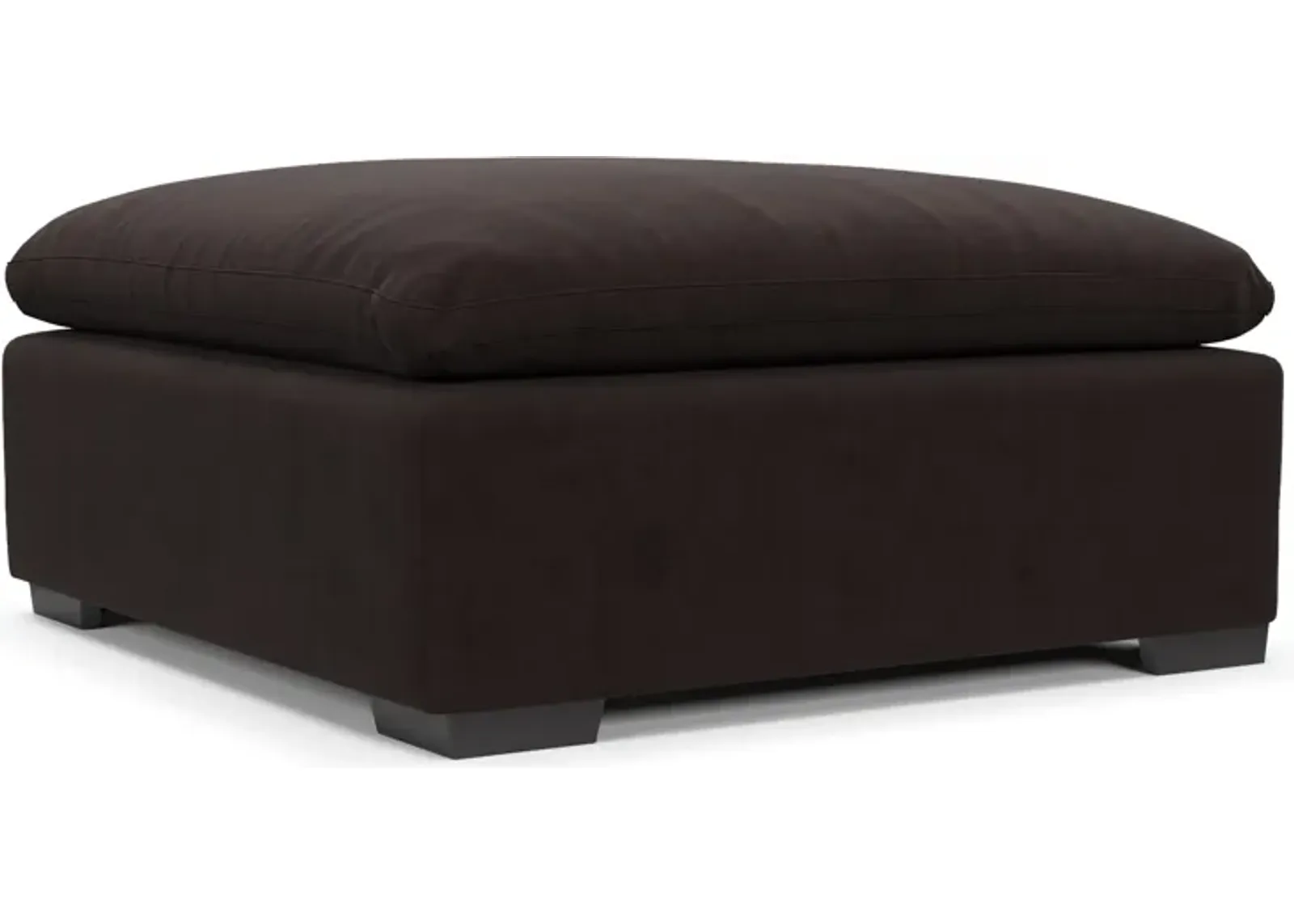 Plush Core Comfort Ottoman - Merrimac Dark Brown