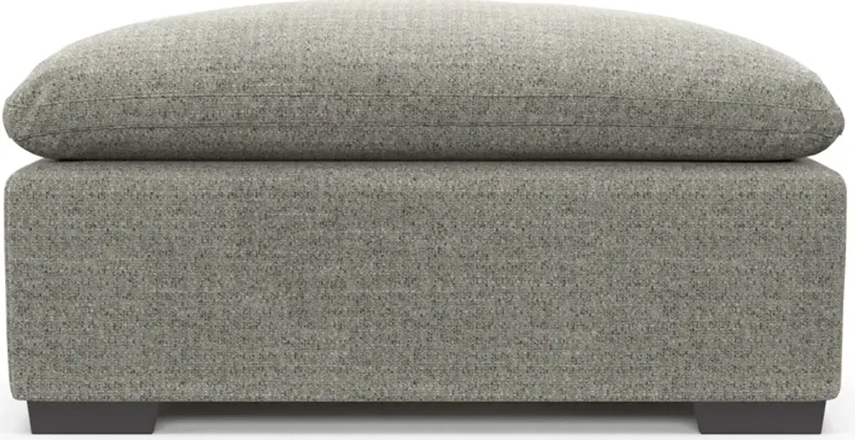 Plush Core Comfort Ottoman - Pandora Pepper