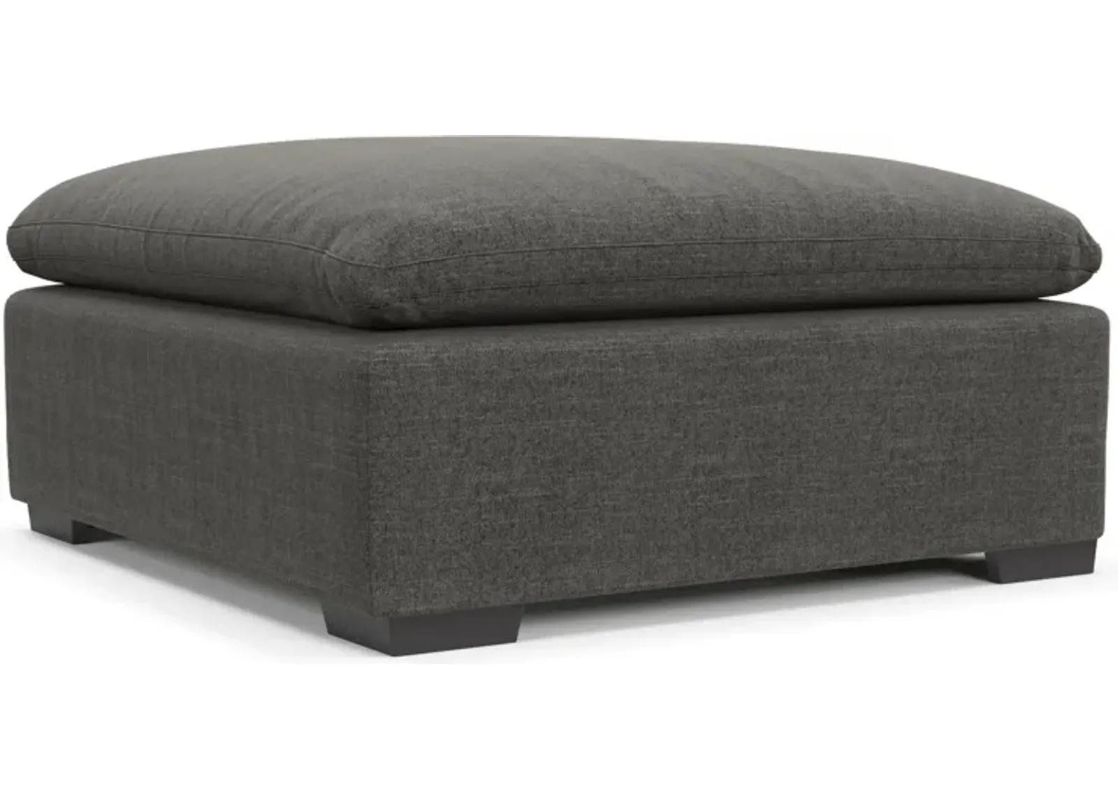 Plush Core Comfort Ottoman - Curious Charcoal