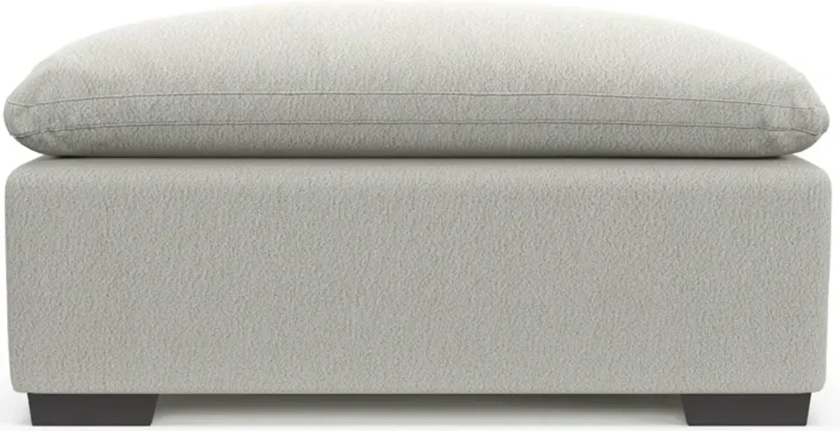 Plush Core Comfort Ottoman - Oslo Snow