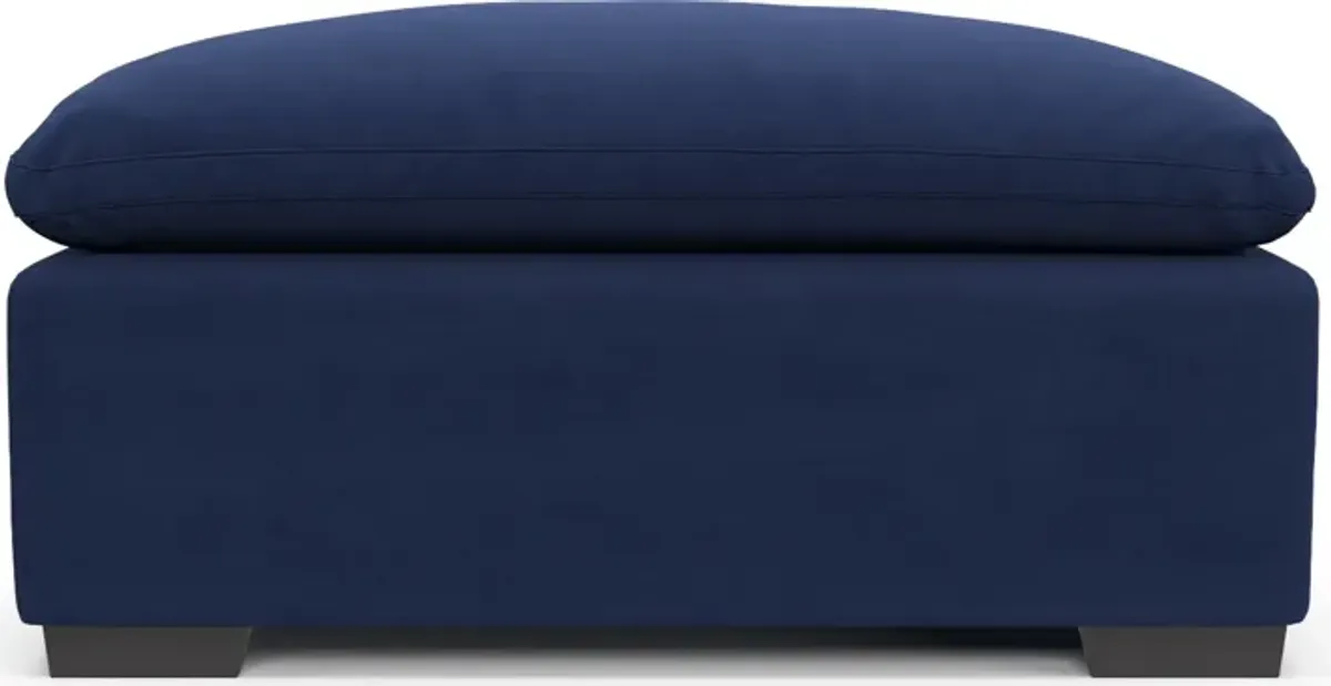 Plush Core Comfort Ottoman - Abington Indigo