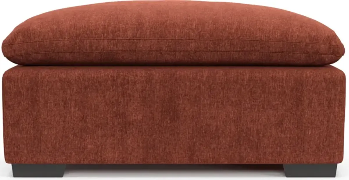 Plush Core Comfort Ottoman - Contessa Paprika