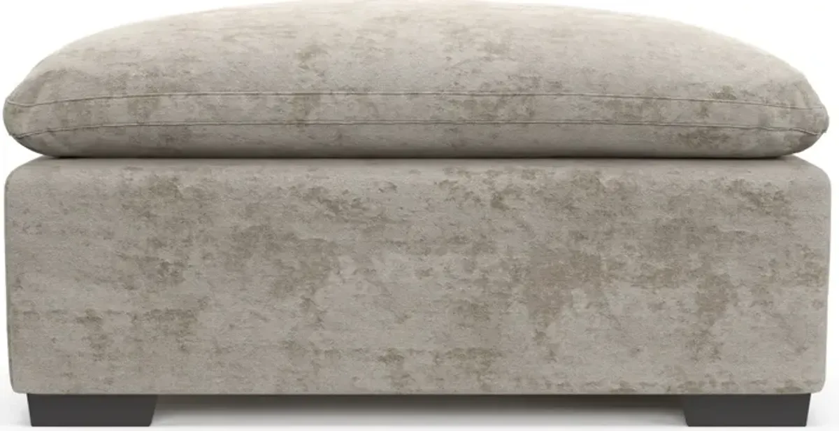 Plush Core Comfort Ottoman - Hearth Cement