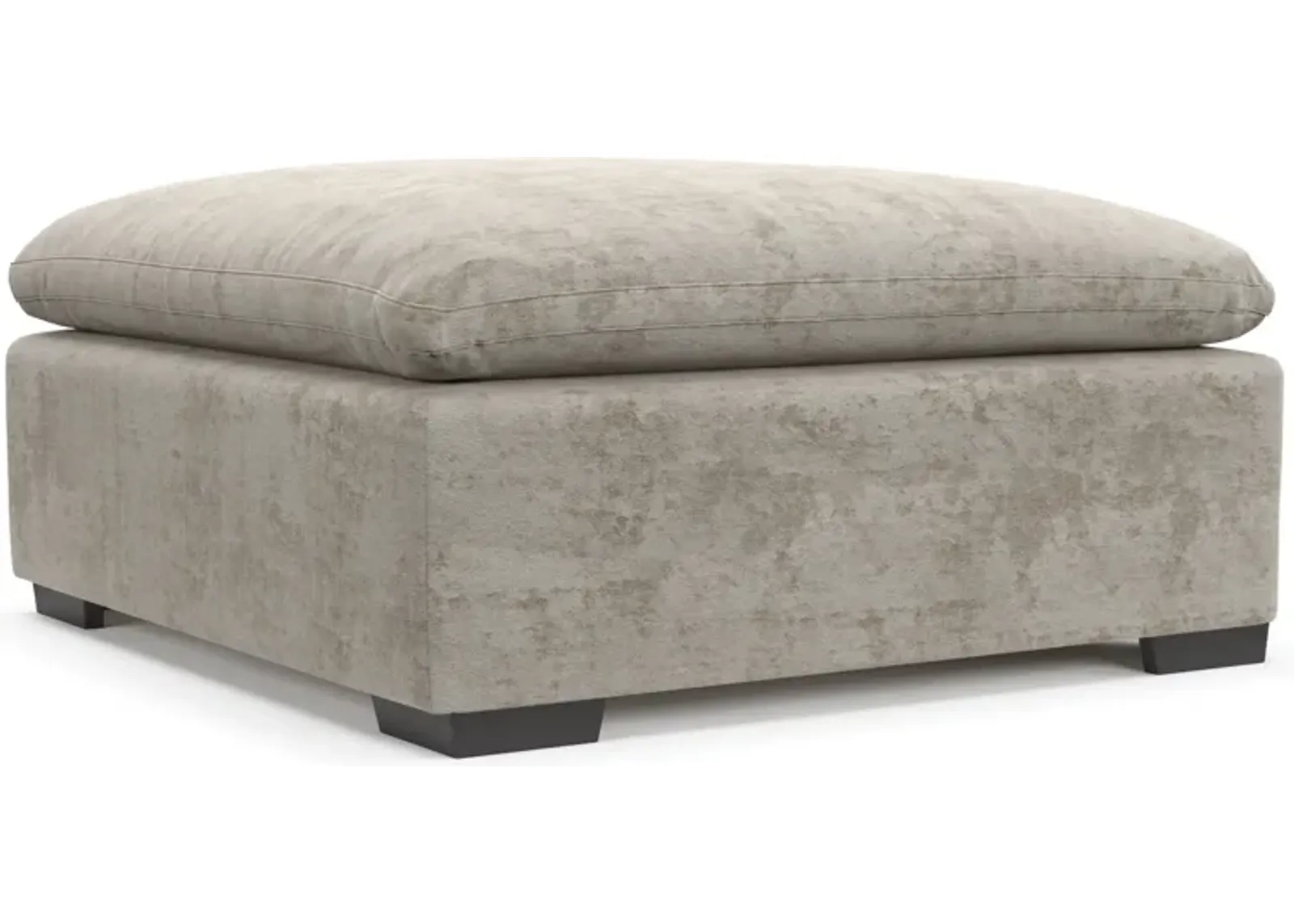 Plush Core Comfort Ottoman - Hearth Cement