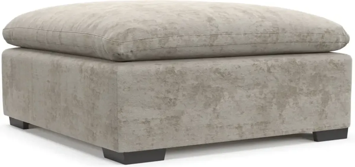 Plush Core Comfort Ottoman - Hearth Cement