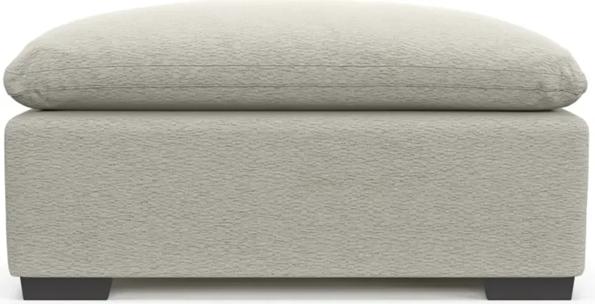 Plush Core Comfort Ottoman - Everton Grey