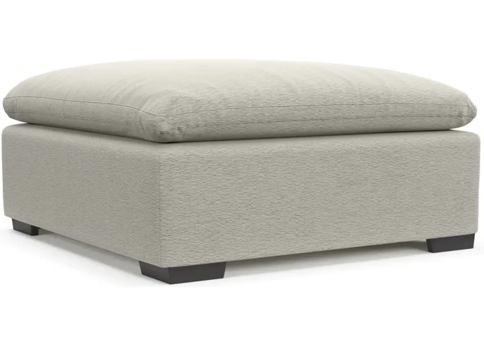 Plush Core Comfort Ottoman - Everton Grey