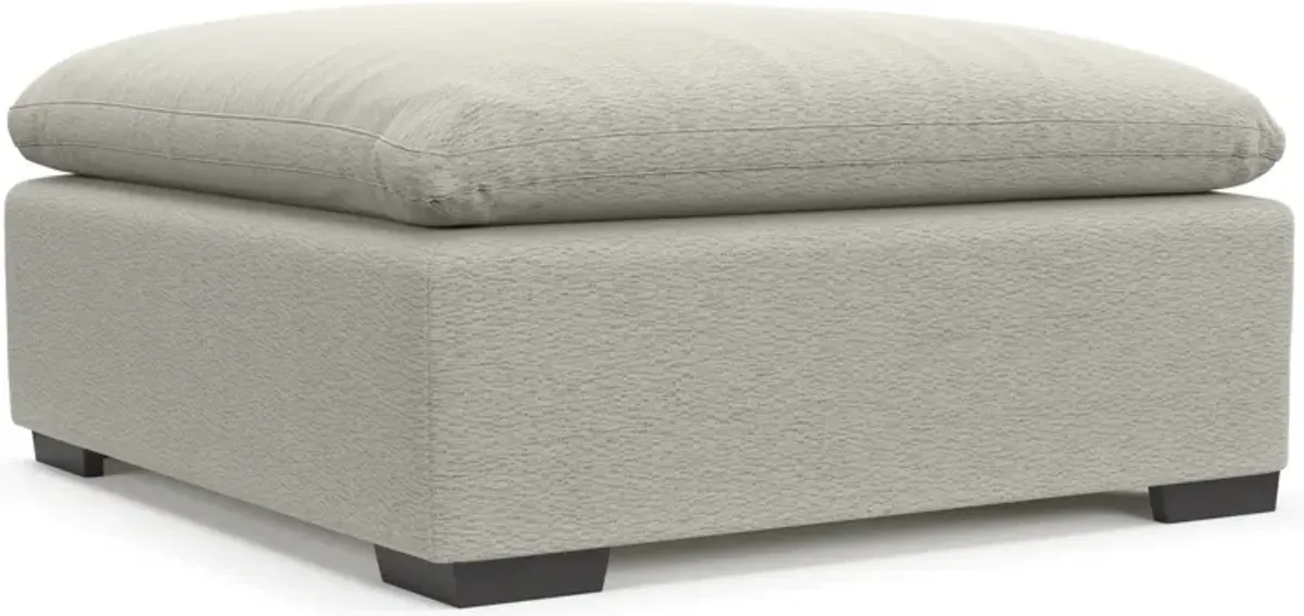 Plush Core Comfort Ottoman - Everton Grey