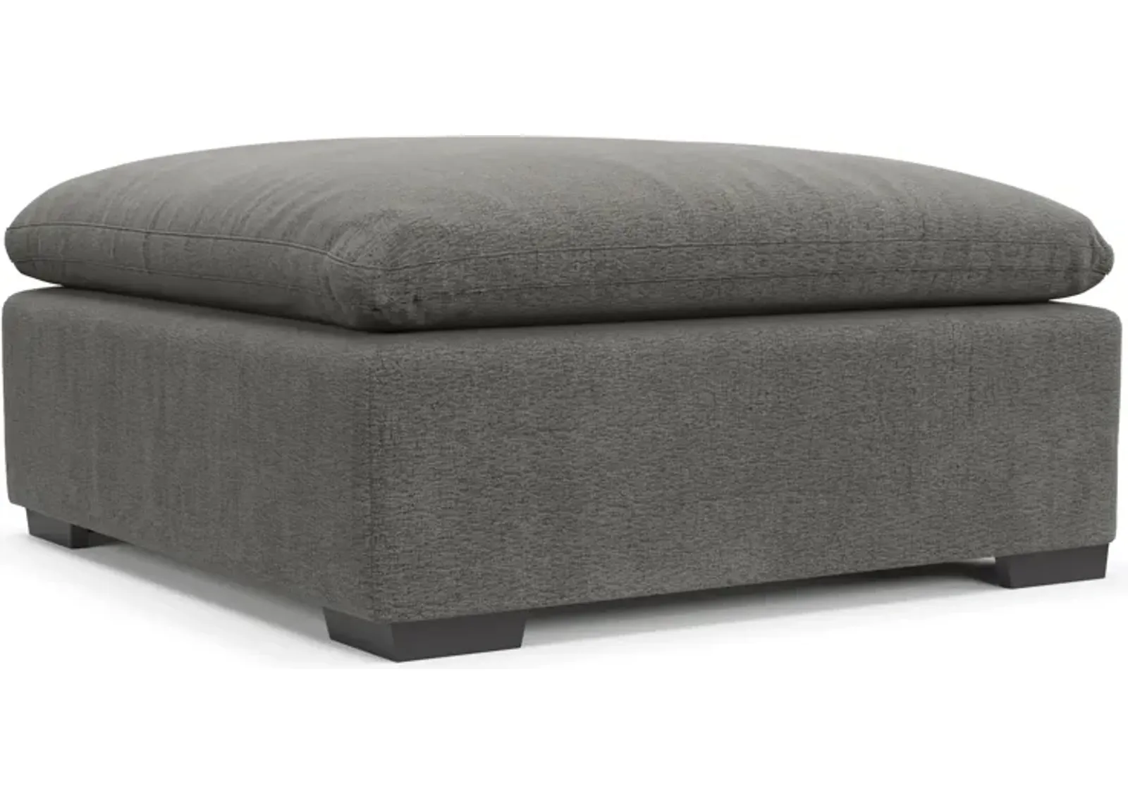 Plush Core Comfort Ottoman - Living Large Charcoal