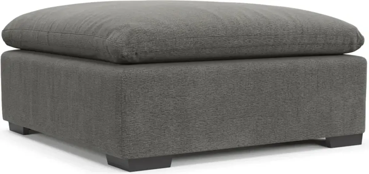 Plush Core Comfort Ottoman - Living Large Charcoal