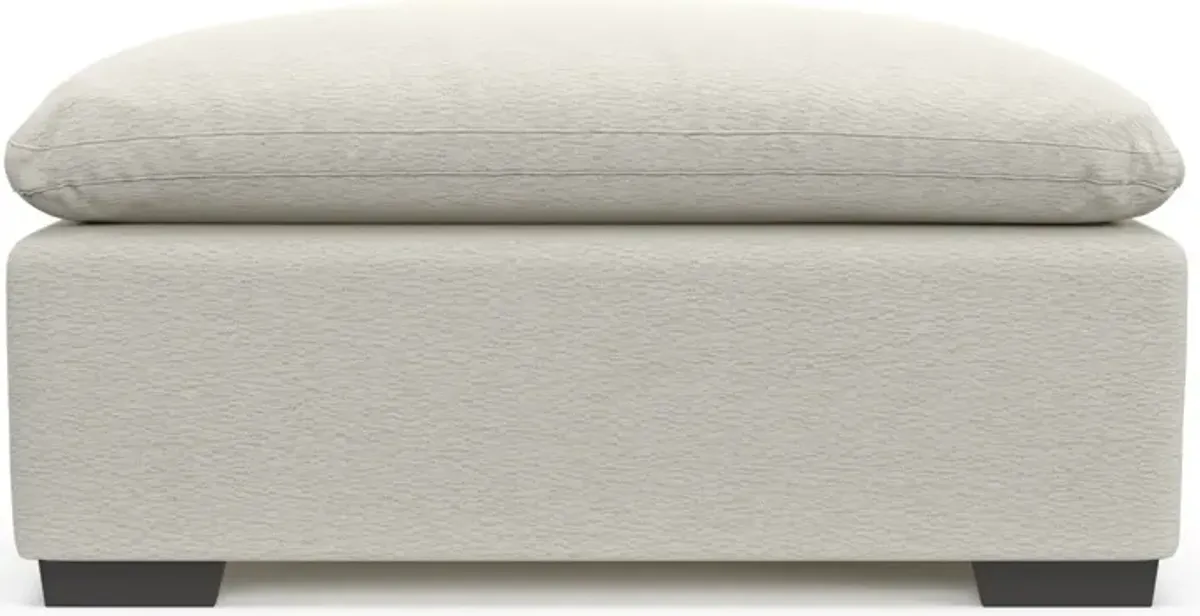 Plush Core Comfort Ottoman - Living Large White