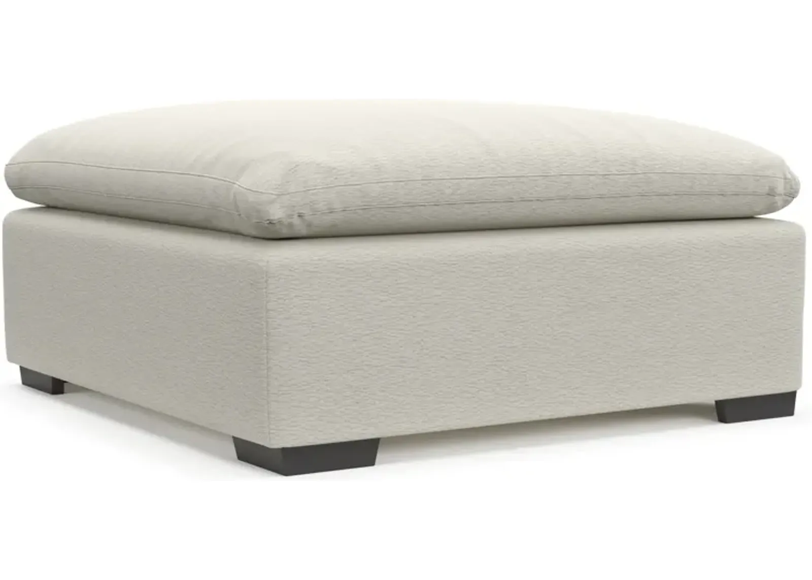 Plush Core Comfort Ottoman - Living Large White