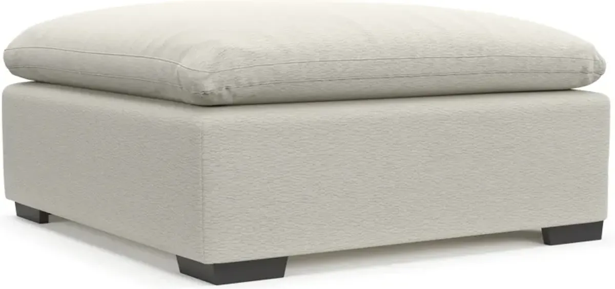 Plush Core Comfort Ottoman - Living Large White