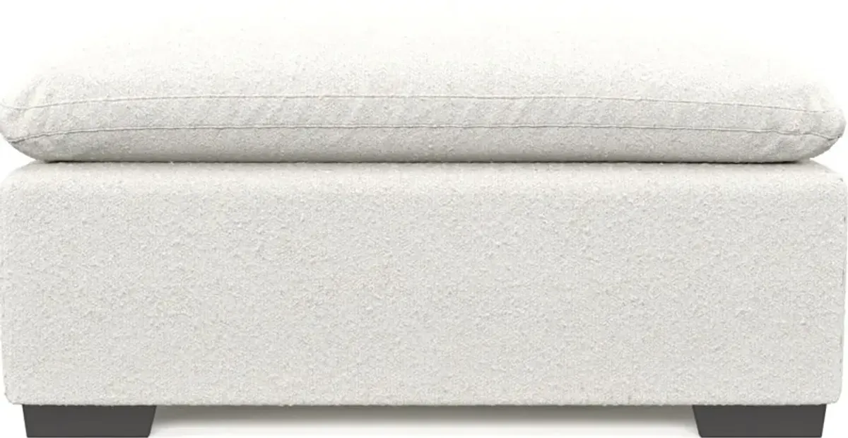 Plush Core Comfort Ottoman - Bloke Snow