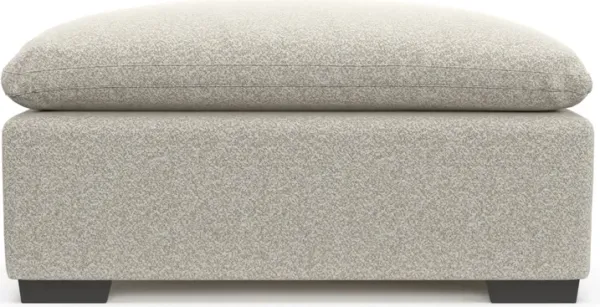 Plush Core Comfort Ottoman - Muse Stone