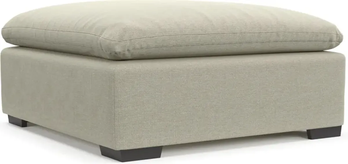 Plush Core Comfort Eco Performance Fabric Ottoman - Liv Dove