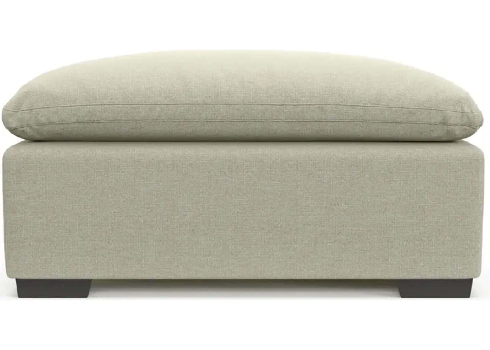 Plush Core Comfort Eco Performance Fabric Ottoman - Liv Dove