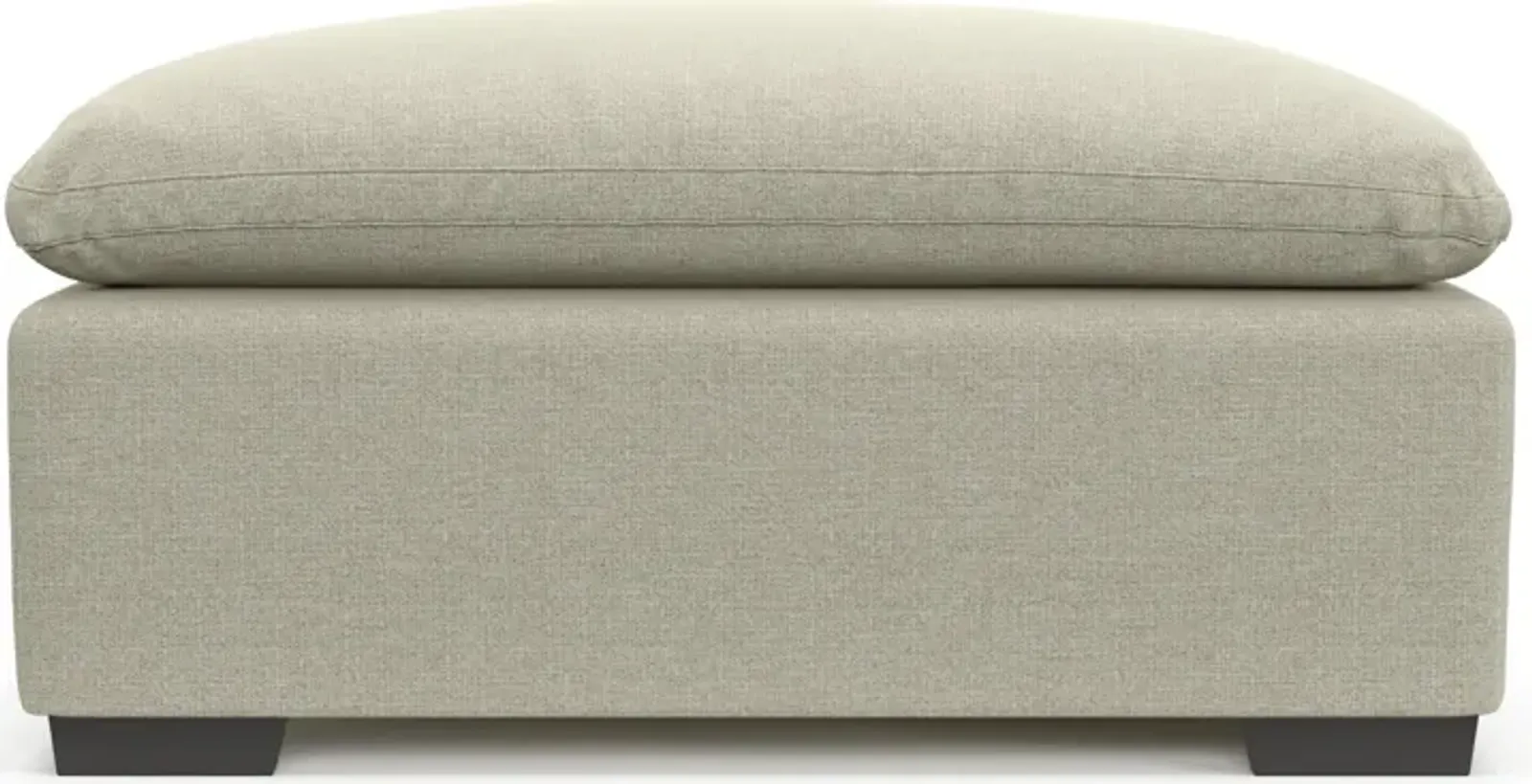 Plush Core Comfort Eco Performance Fabric Ottoman - Liv Dove