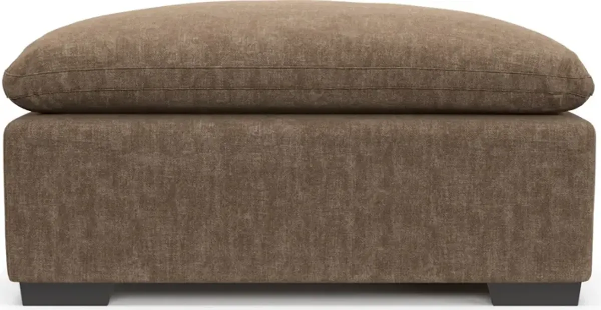 Plush Core Comfort Eco Performance Fabric Ottoman - Argo Java