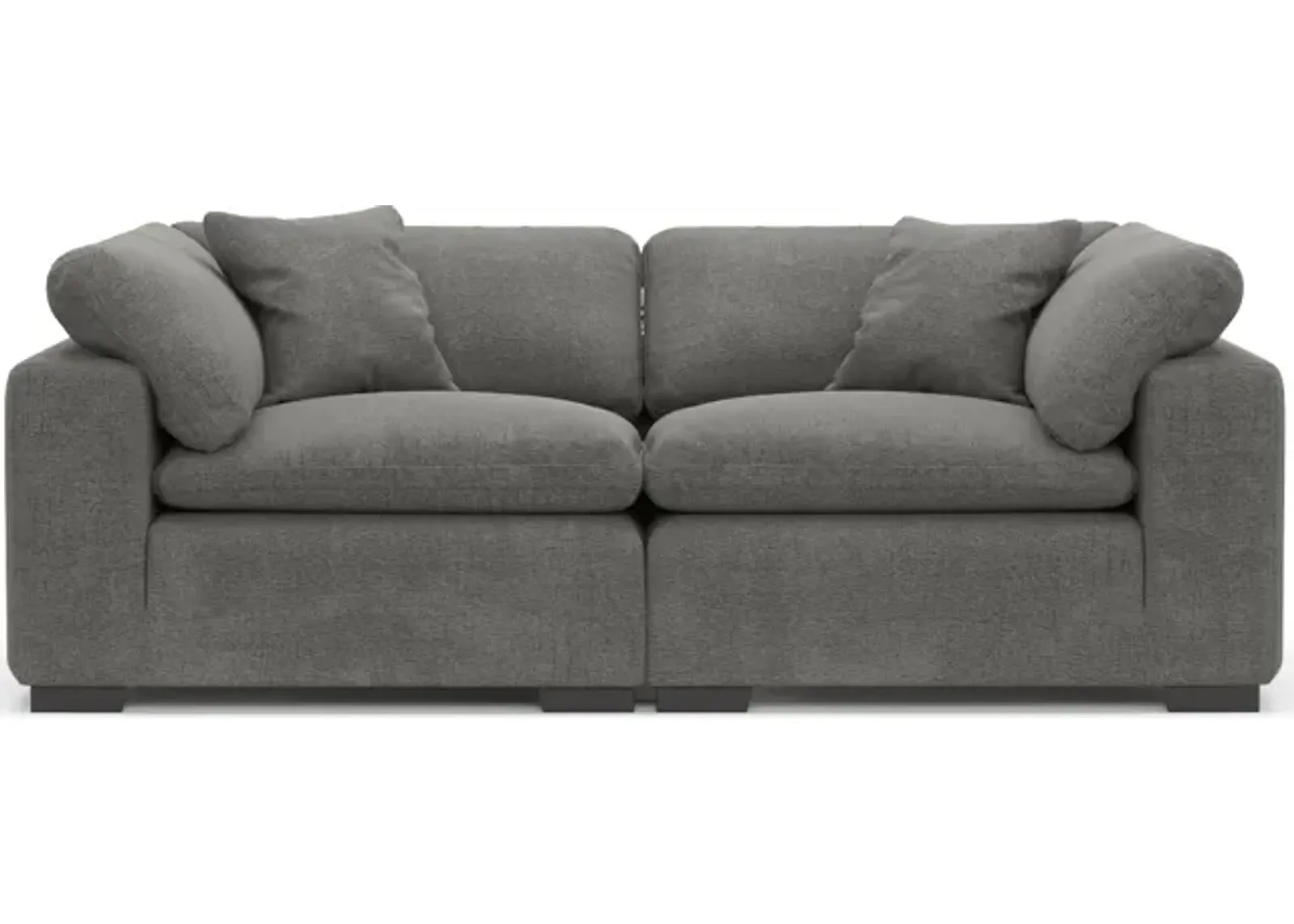 Plush Core Comfort 2-Piece Sofa - Living Large Charcoal