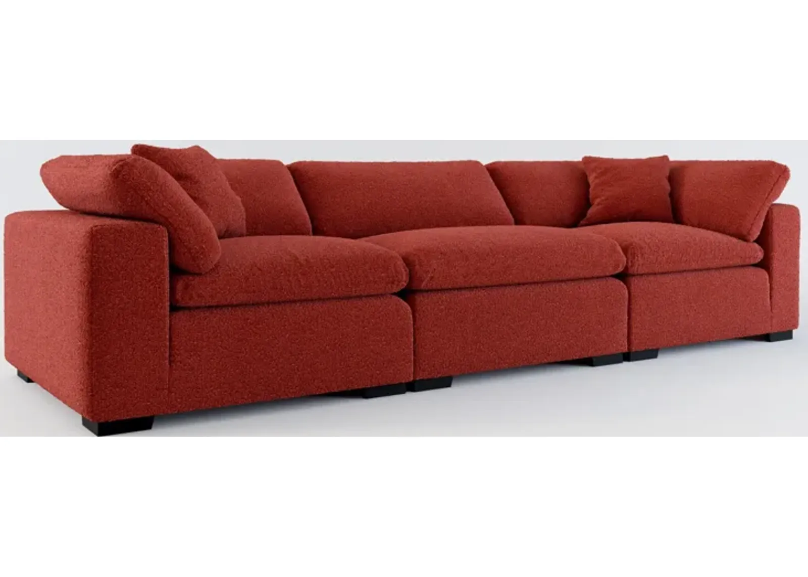 Plush Core Comfort 3-Piece Sofa - Bloke Brick