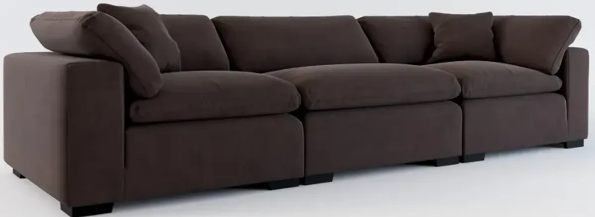 Plush Core Comfort 3-Piece Sofa - Merrimac Dark Brown