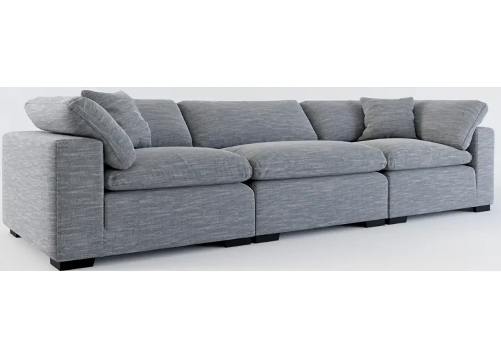 Plush Core Comfort 3-Piece Sofa - Dudley Indigo