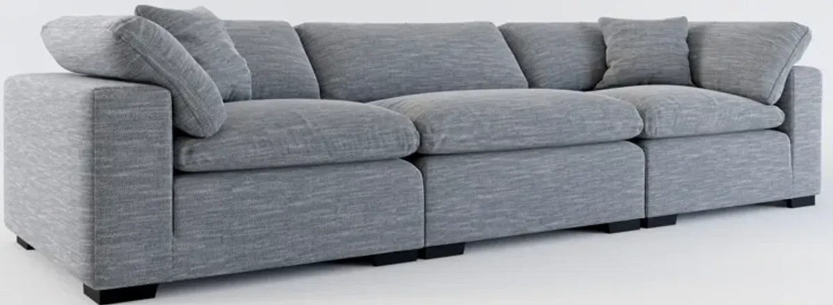 Plush Core Comfort 3-Piece Sofa - Dudley Indigo