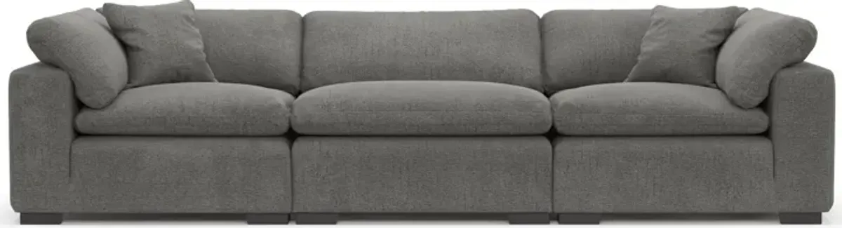 Plush Core Comfort 3-Piece Sofa - Living Large Charcoal