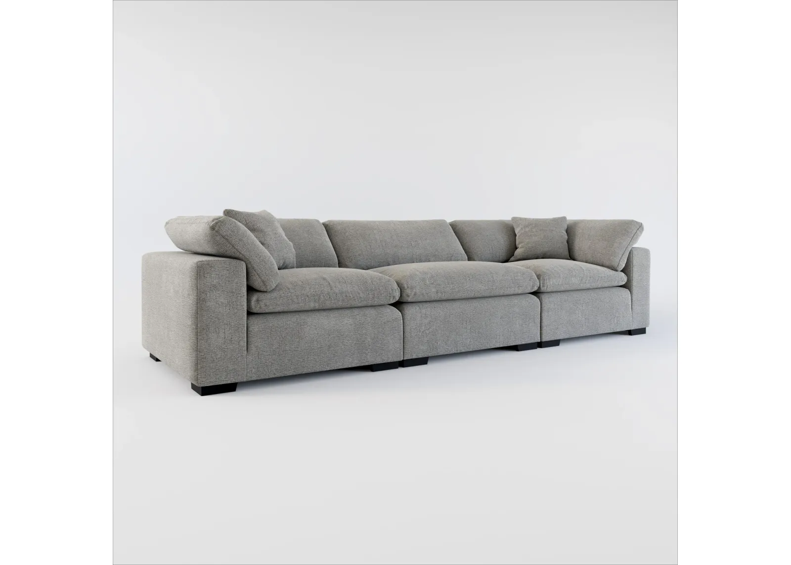 Plush Core Comfort 3-Piece Sofa - Living Large Charcoal