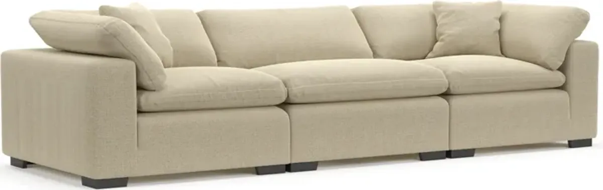 Plush Core Comfort Eco Performance Fabric 3-Piece Sofa - Broderick Sand