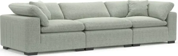 Plush Core Comfort Eco Performance Fabric 3-Piece Sofa - Broderick Sea Glass