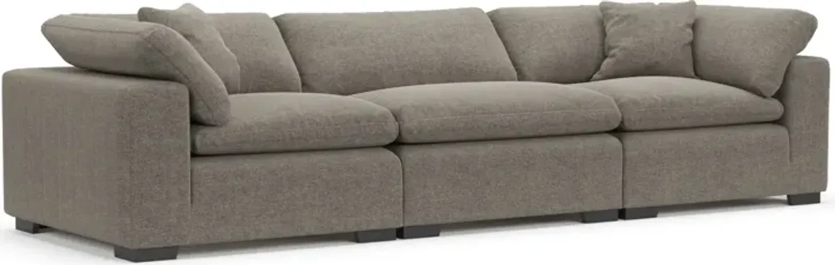 Plush Core Comfort Eco Performance Fabric 3-Piece Sofa - Bridger Metal