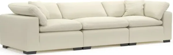 Plush Core Comfort Eco Performance Fabric 3-Piece Sofa - Fincher Ivory