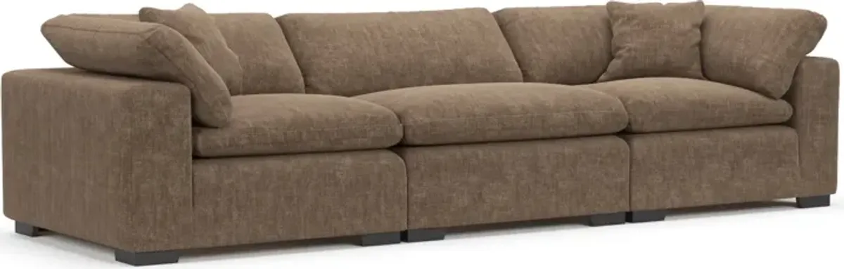 Plush Core Comfort Eco Performance Fabric 3-Piece Sofa - Argo Java