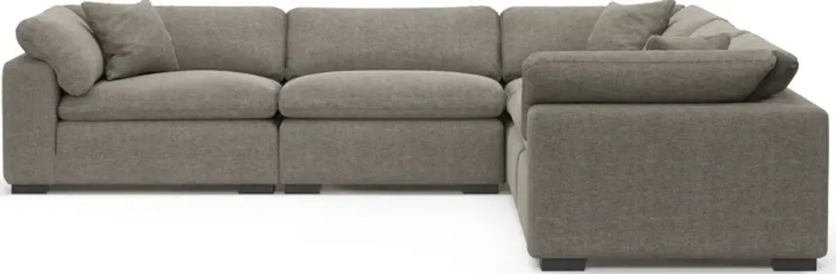 Plush Core Comfort Eco Performance Fabric 5-Piece Sectional - Bridger Metal