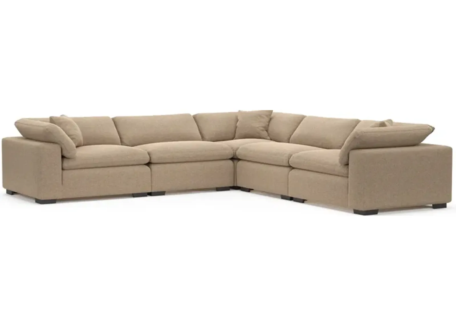 Plush Core Comfort Eco Performance Fabric 5-Piece Sectional - Liv Wicker