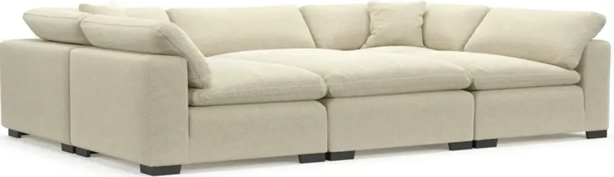 Plush Core Comfort Eco Performance Fabric 6-Piece Pit Sectional - Bridger Shell