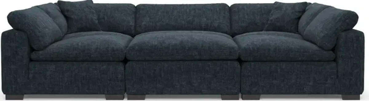 Plush Core Comfort Eco Performance Fabric 6-Piece Pit Sectional - Argo Navy