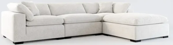 Plush Core Comfort 3-Piece Sofa and Ottoman - Burmese Granite