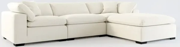 Plush Core Comfort 3-Piece Sofa and Ottoman - Curious Pearl