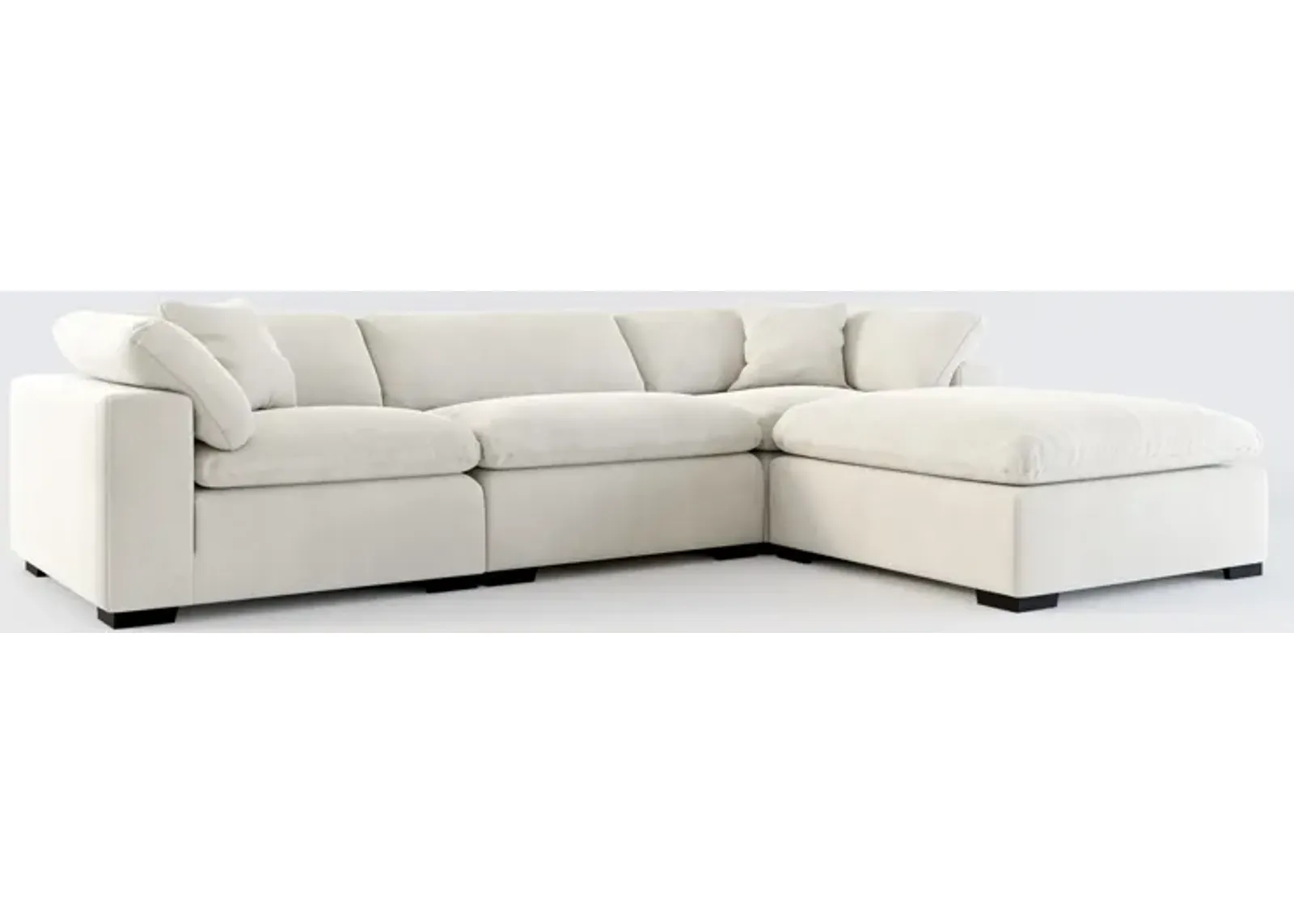 Plush Core Comfort 3-Piece Sofa and Ottoman - Laurent Beach