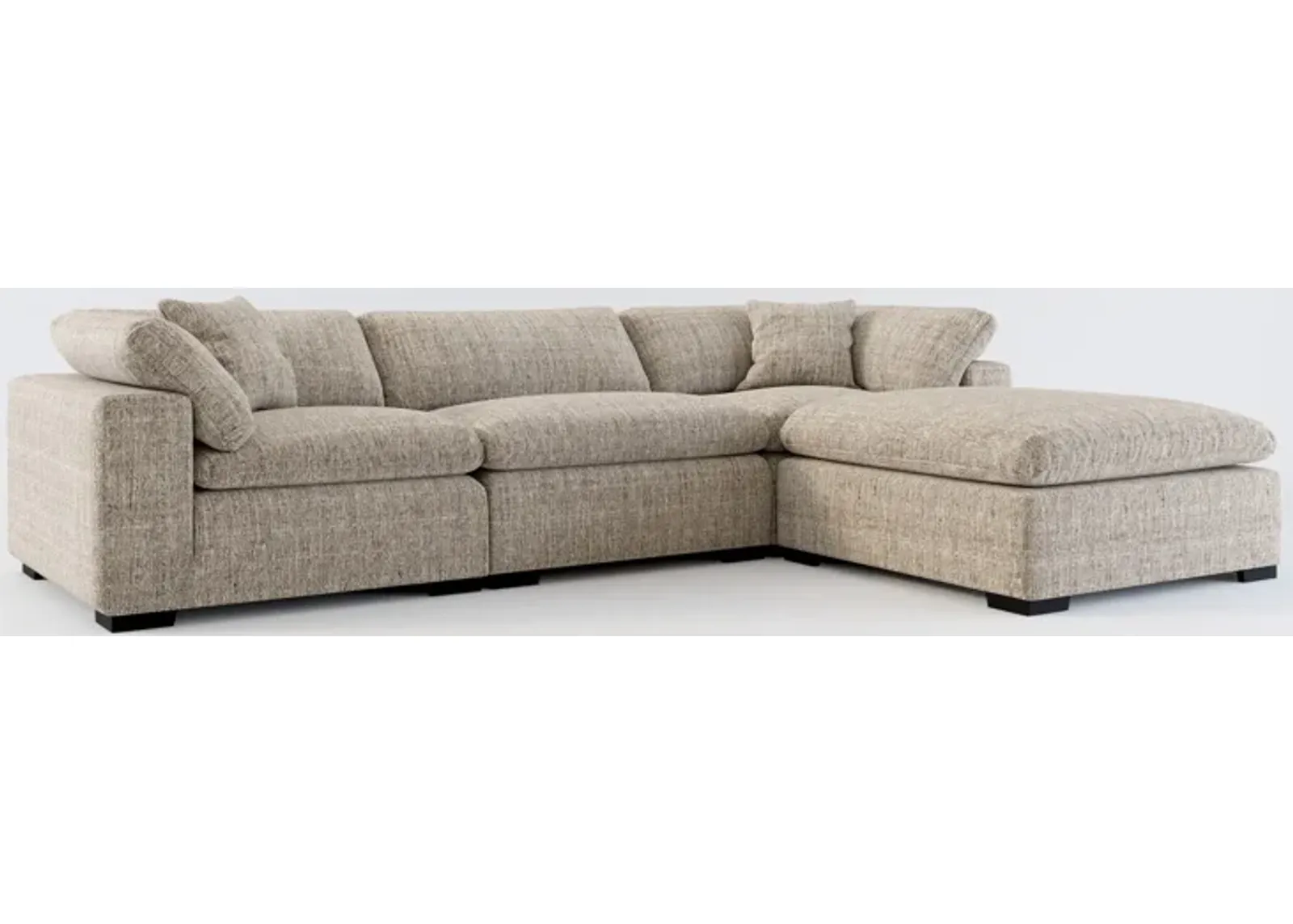 Plush Core Comfort 3-Piece Sofa and Ottoman - Mason Flint