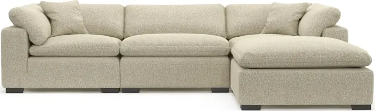 Plush Core Comfort 3-Piece Sofa and Ottoman - Bloke Cotton